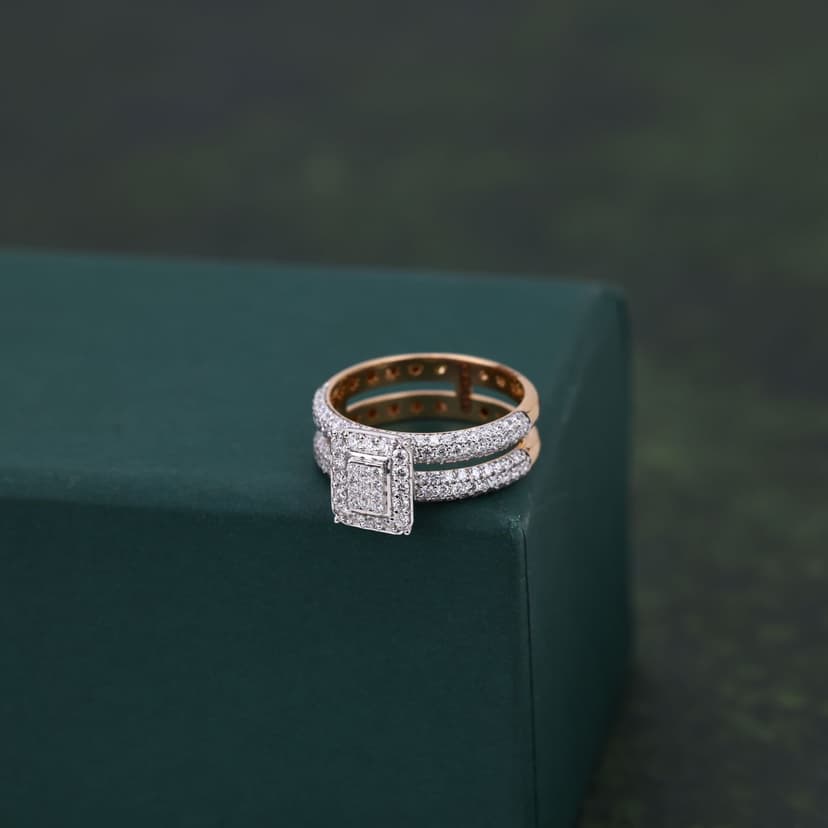 Orvian Cluster Real Diamond Ring 14KT