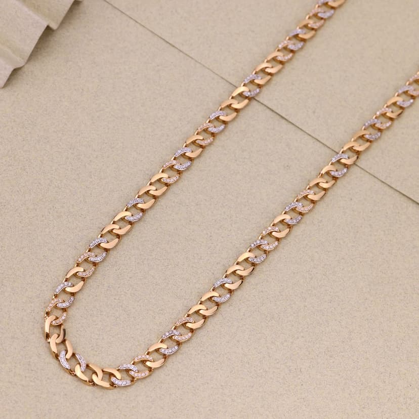 Aurelio Crest Link Chain 18KT