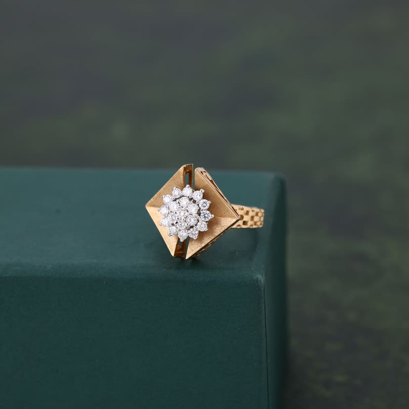 Trivara Real Diamond Ring 14KT