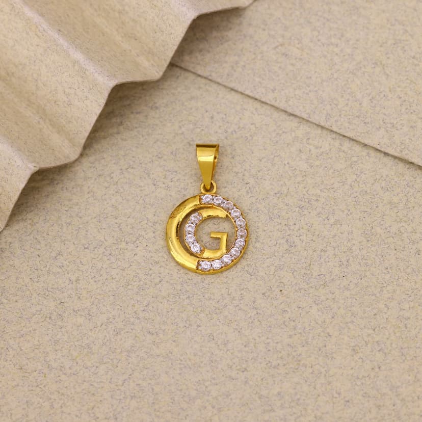 Glyra G Initial Pendant 22KT