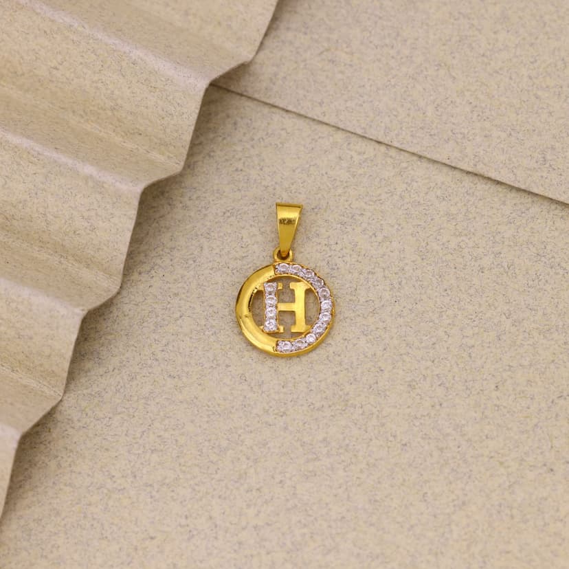 Helyra H Initial Pendant 22KT