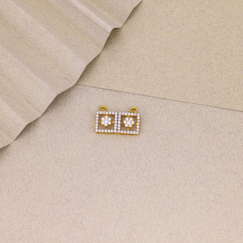 Orlina Twin Square Pendant 22KT