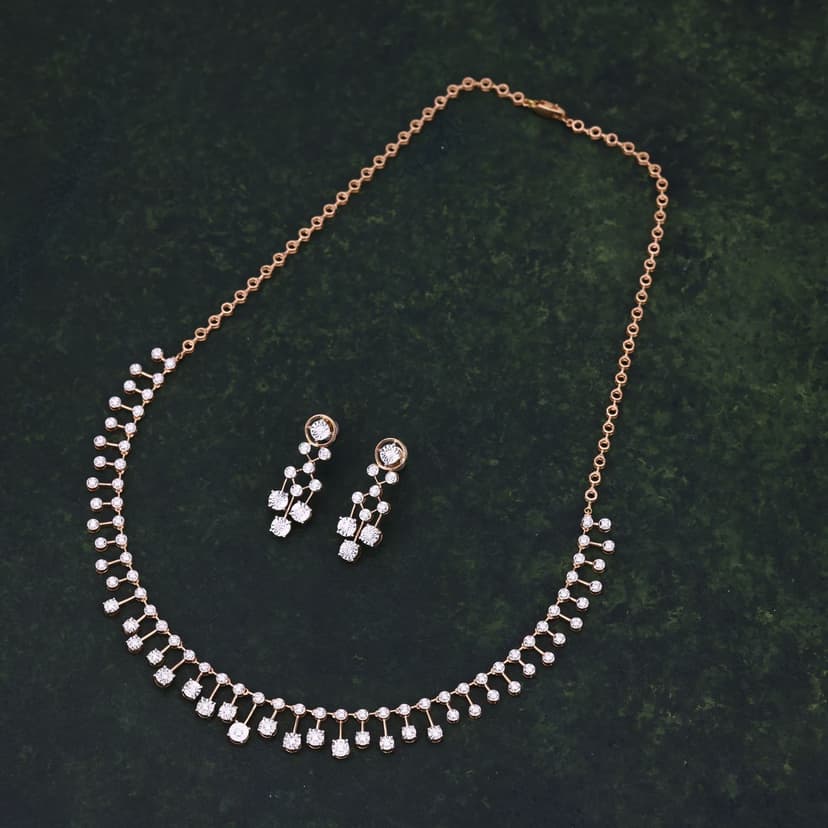 Auravique Real Diamond Necklace 14KT