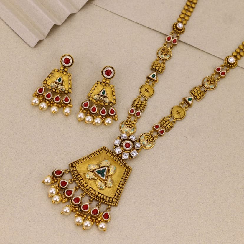 Ruhavira Antique Necklace 22KT