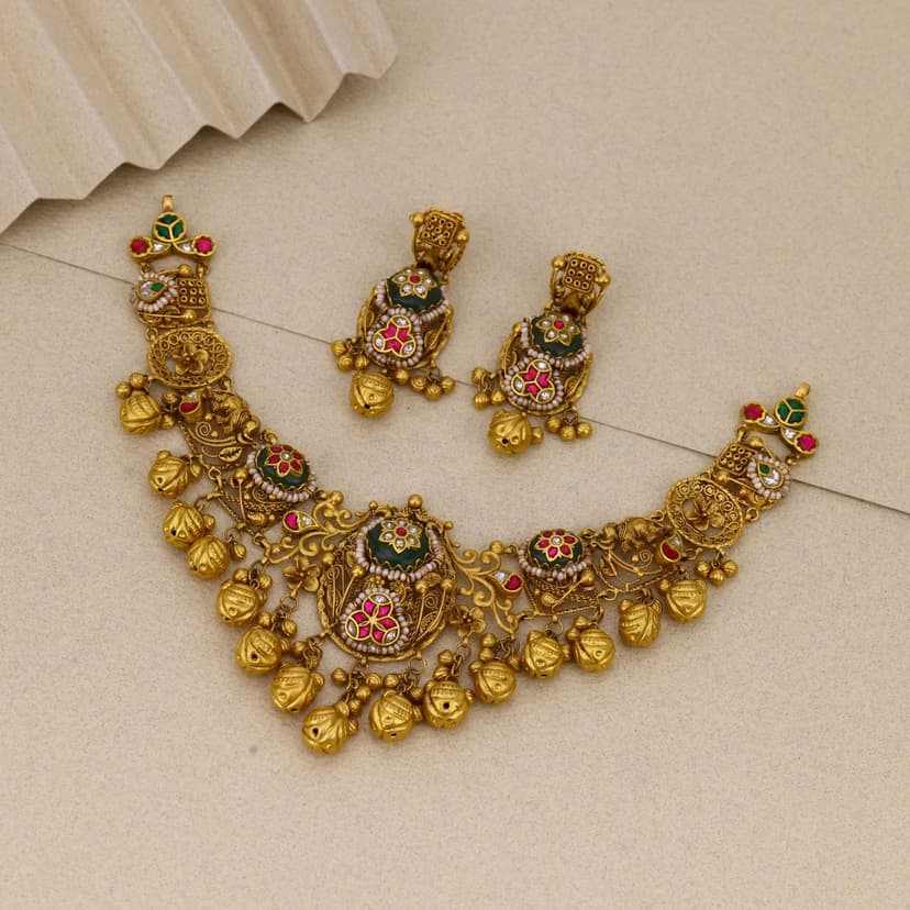 Aadhirajya Heritage Necklace 22KT