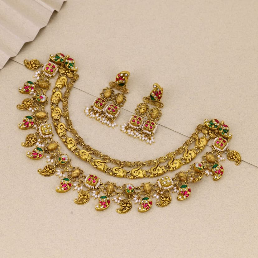 Aarunyak Heritage Necklace 22KT