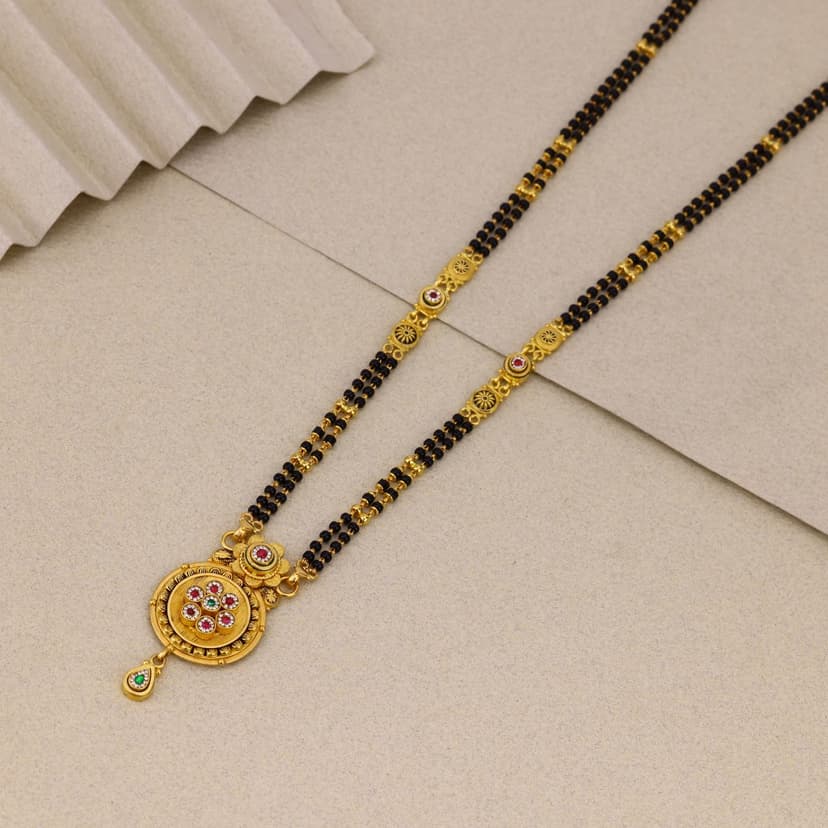 Aadhyashree Antique Mangalsutra 22KT