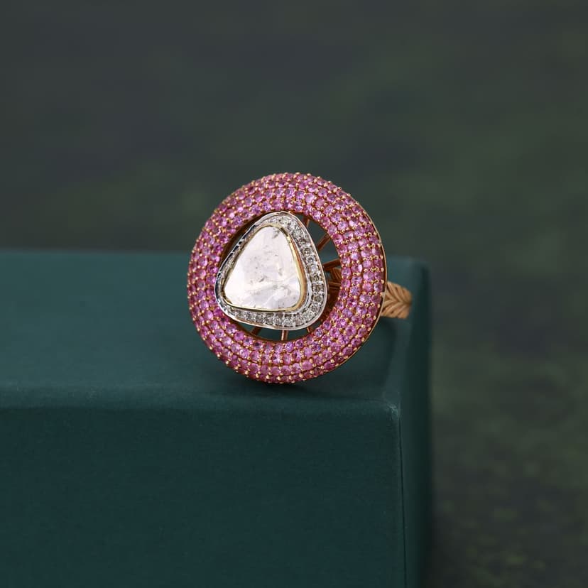 Rose Virelle Real Polki Ring 14KT