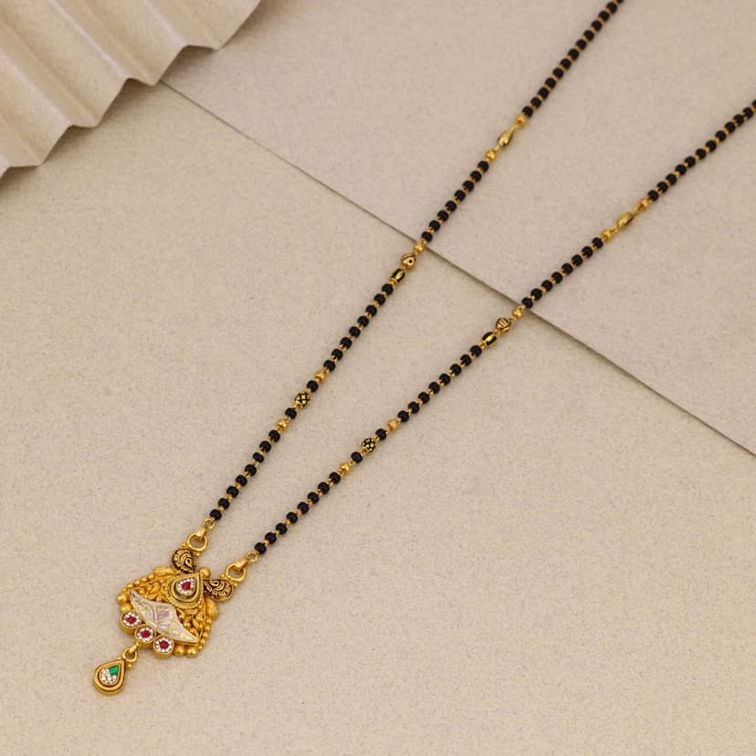 Aadhyashri Antique Mangalsutra 22KT