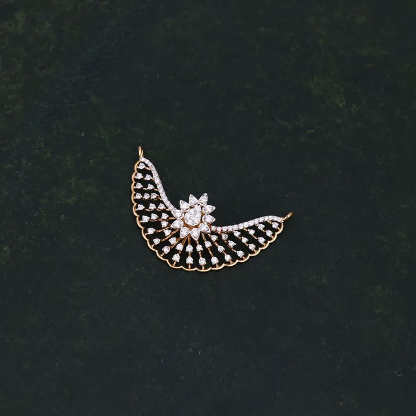 Solunara Real Diamond Mangalsutra Pendant 14KT