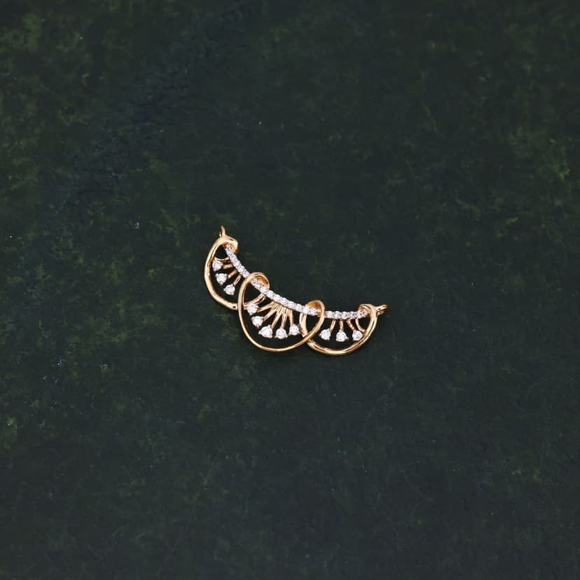 Qireza Real Diamond Mangalsutra Pendant 14KT