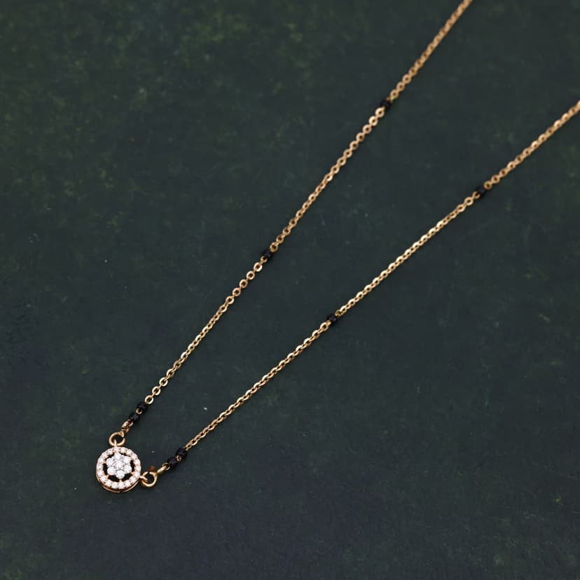 Elysquora Real Diamond Mangalsutra 14KT