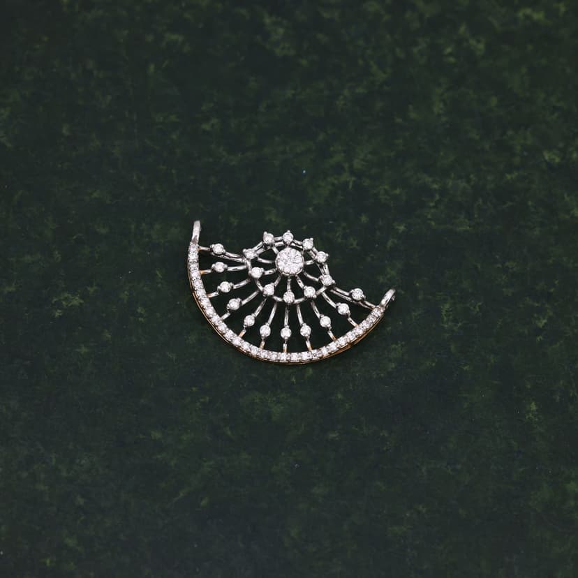 Oriventra Real Diamond Mangalsutra Pendant 14KT