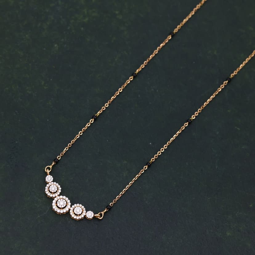 Velunessa Real Diamond Mangalsutra 14KT