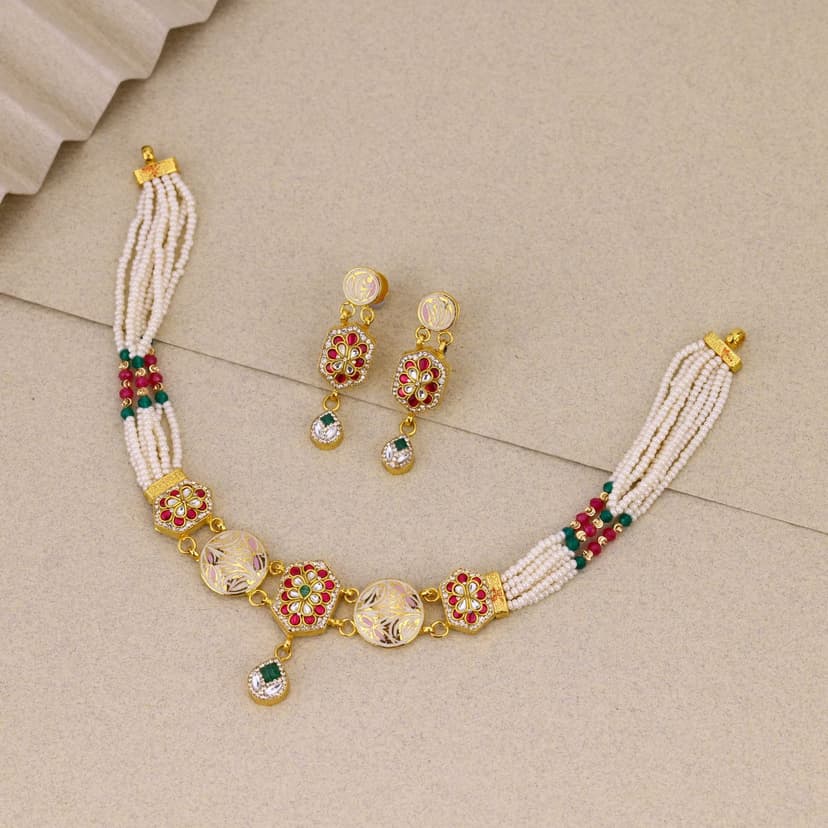 Amrayashvi Antique Necklace 22KT