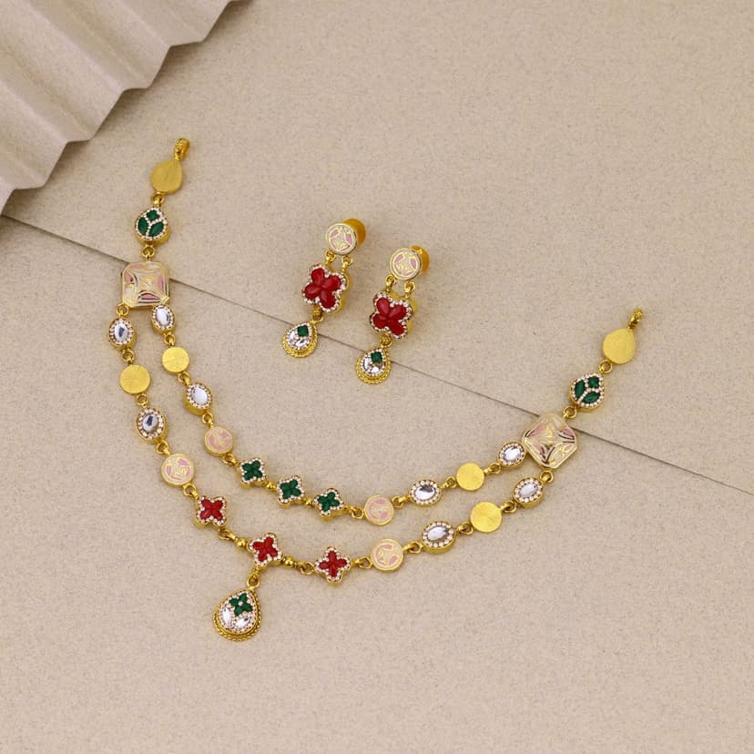 Rudraveshi Antique Necklace 22KT