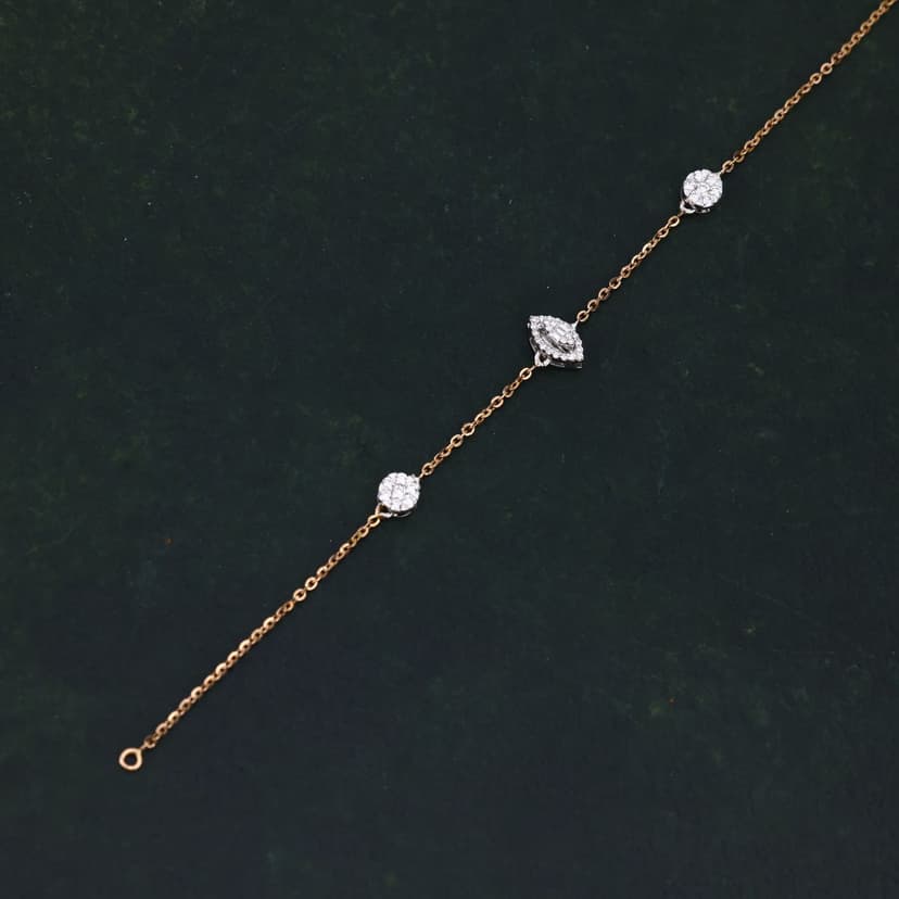 Navique Real Diamond Bracelet 14KT