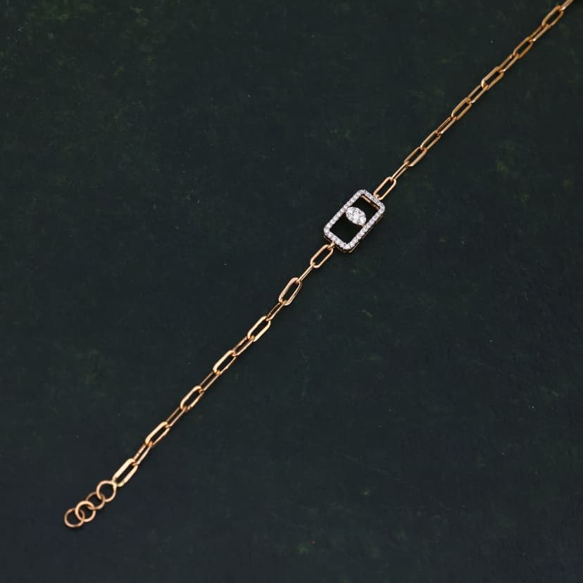 Rectique Real Diamond Bracelet 14KT