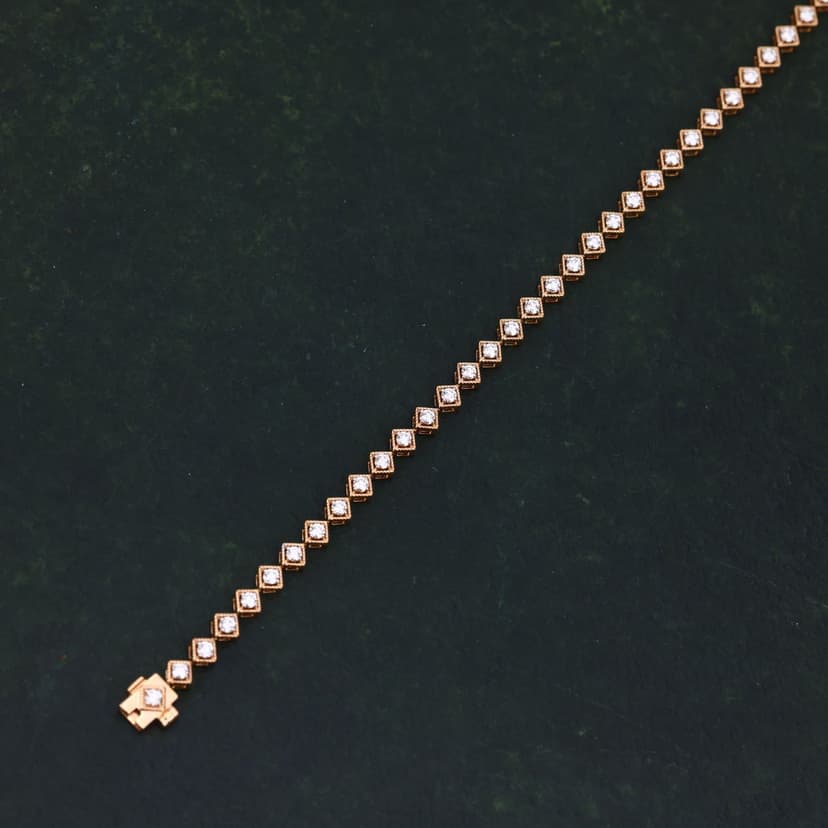 Rhombel Real Diamond Bracelet 14KT