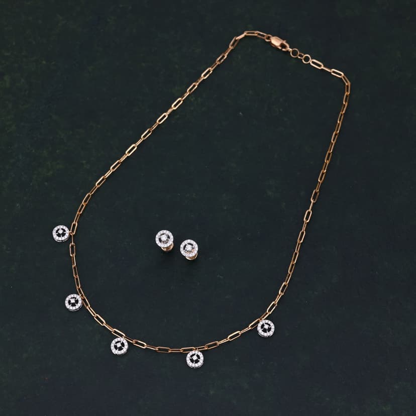 Elyzora Real Diamond Necklace 14KT