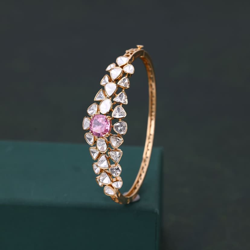 Aureliska Lab Grown Polki Kada  18KT