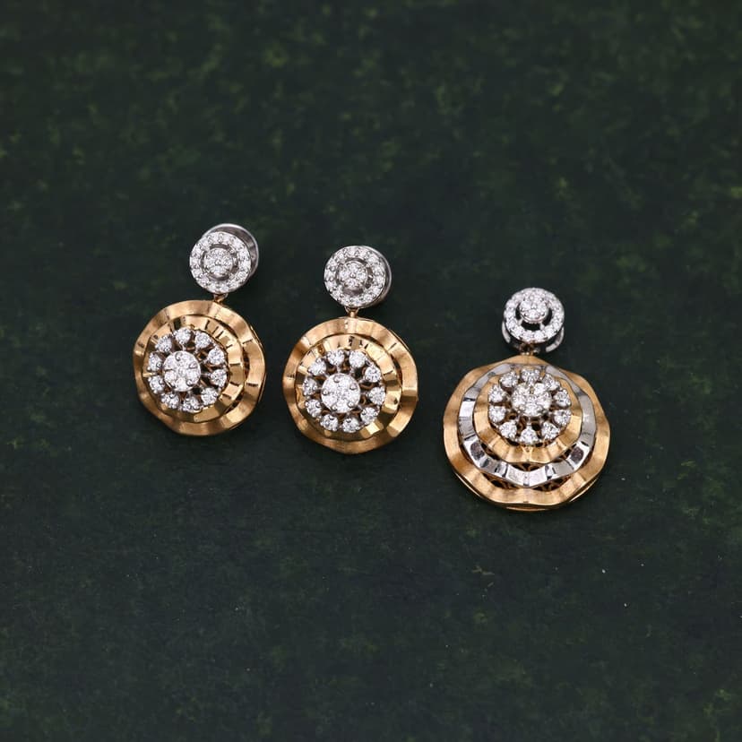 Thyqorex Real Diamond Pendant Set 14KT