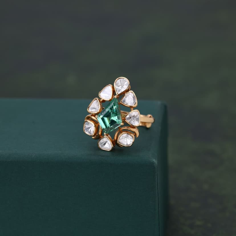 Emervielle Lab Grown Polki Ring 18KT
