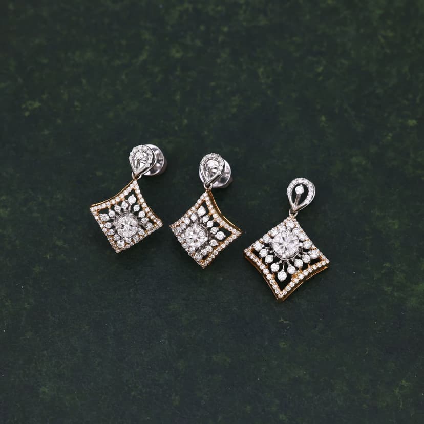 Xyqorvane Real Diamond Pendant Set 14KT