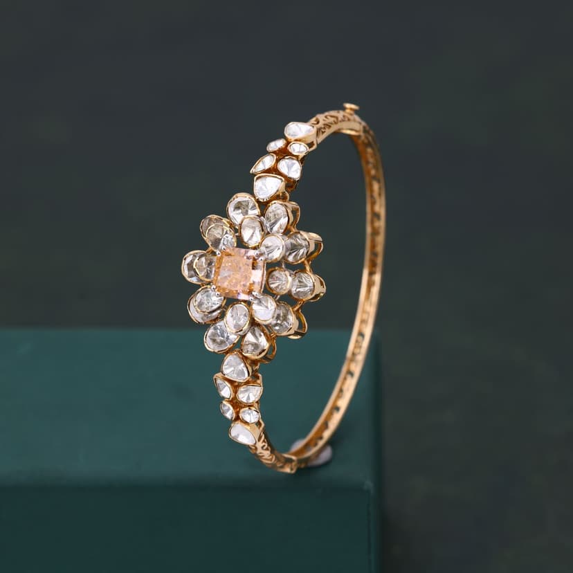 Aurezelle Lab Grown Polki Kada 18KT
