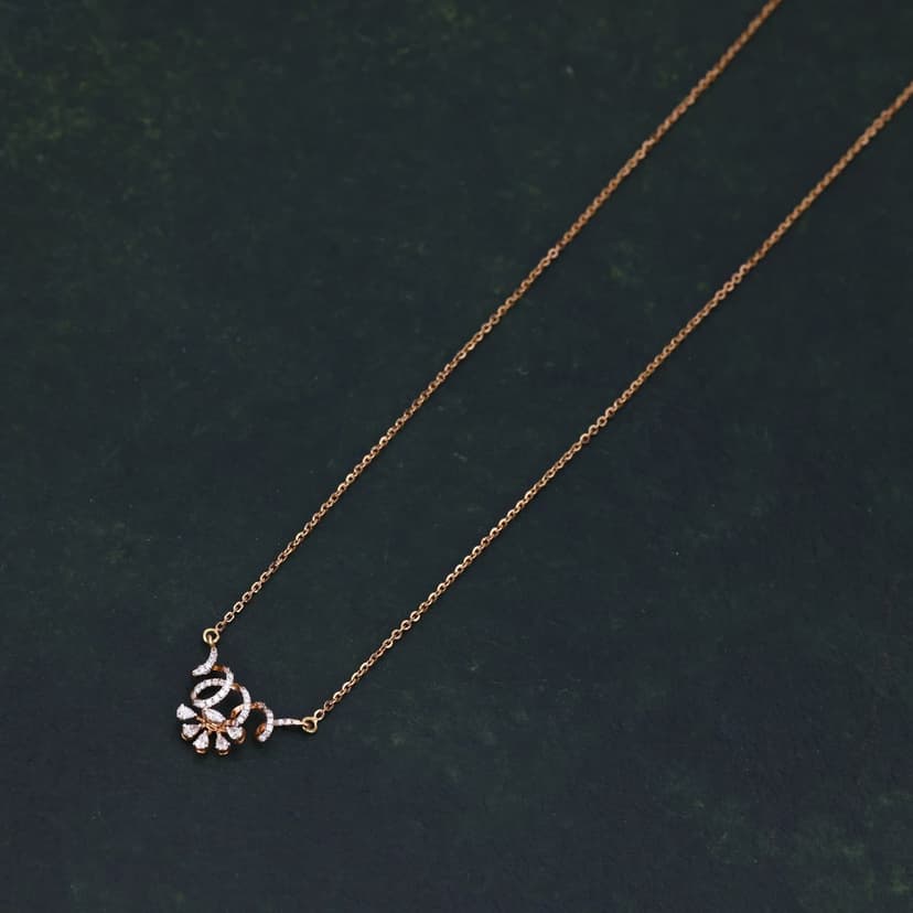 Vylarisse Real Diamond Chain Pendant 14KT