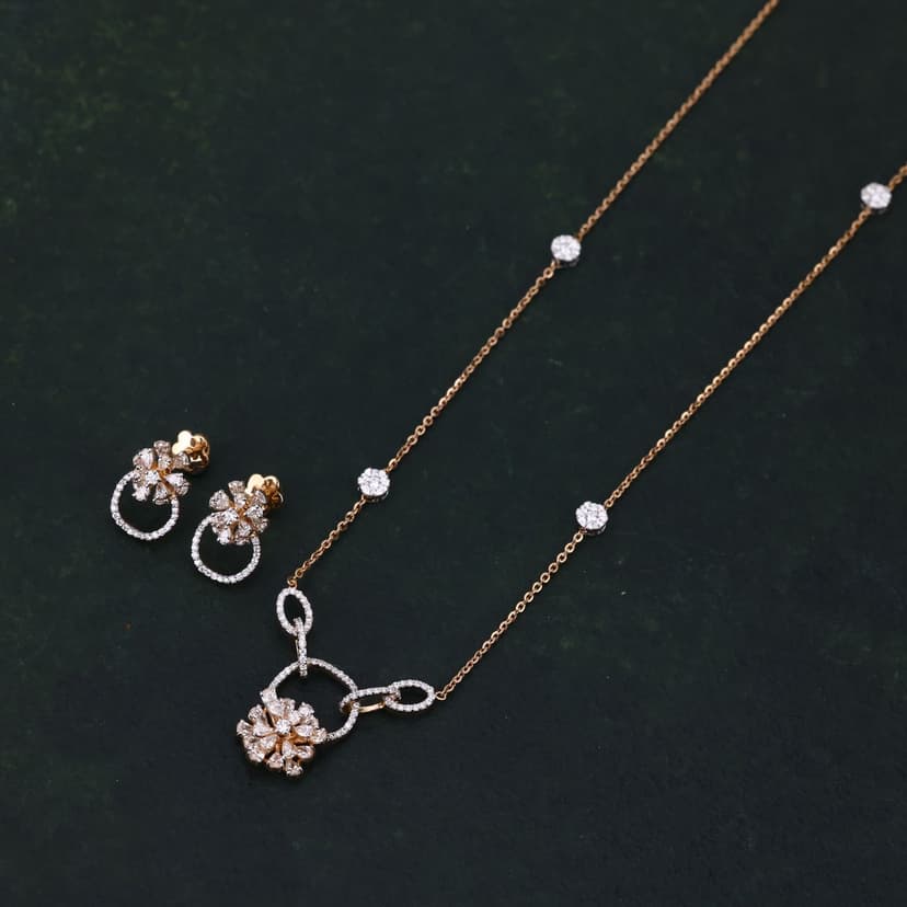 Qivana Real Diamond Chain Set 14KT