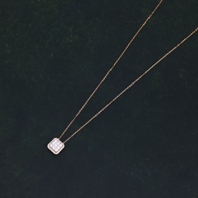 Zenviq Real Diamond Chain With Pendant 14KT