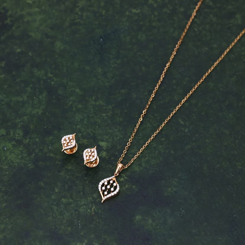 Lunex Real Diamond Chain Set 14KT