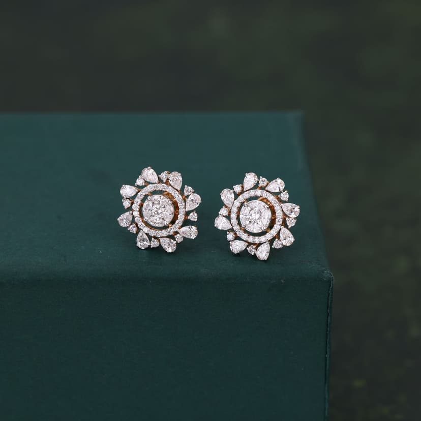 Veltrixa Real Diamond Earrings 14KT