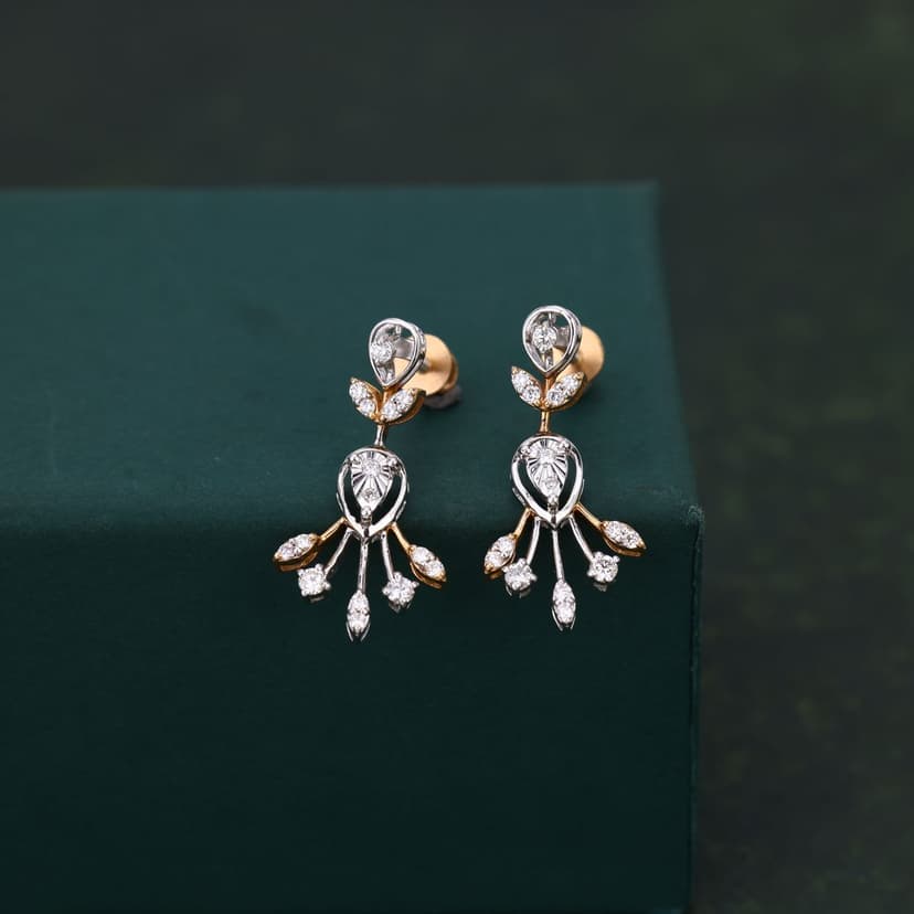 Vytrenza Real Diamond Earrings 14KT