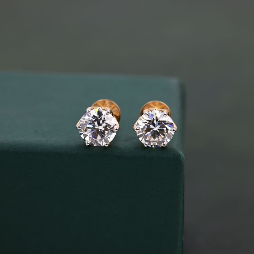 Qyrella Lab Diamond Earrings 14KT