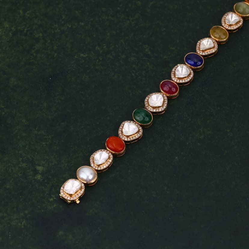 Navireya Real Polki Bracelet 14KT