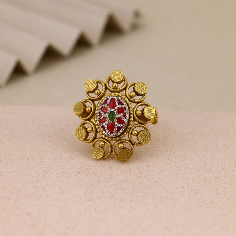 Aarivanshi Antique Ring 22KT