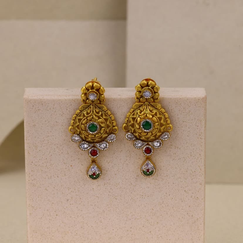 Varnikaya Antique Earrings 22KT