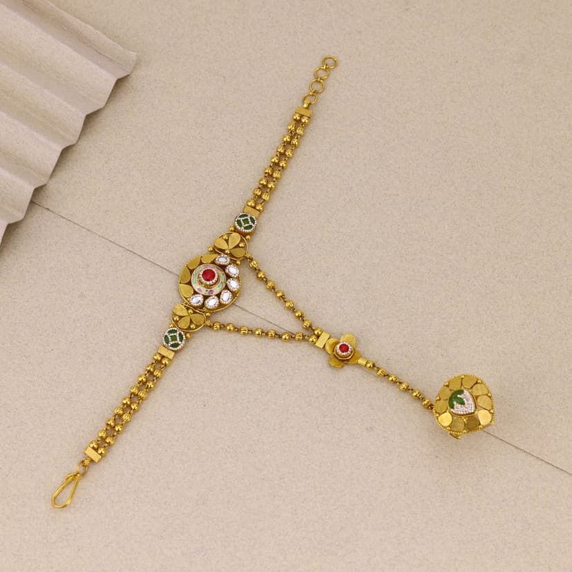Devanshri Antique Hath Pan 22KT