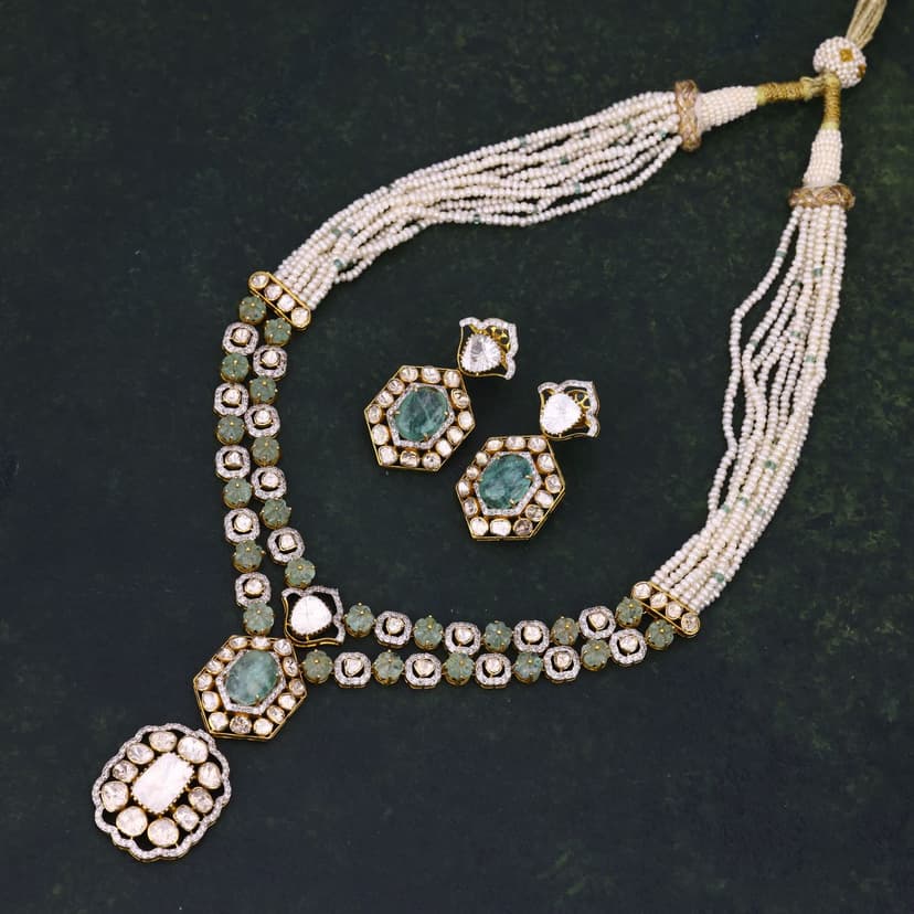 Elyzoria Real Polki Necklace 18KT