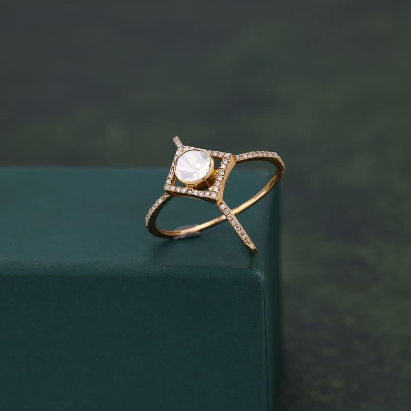 Azmerique Real Polki Ring 18KT