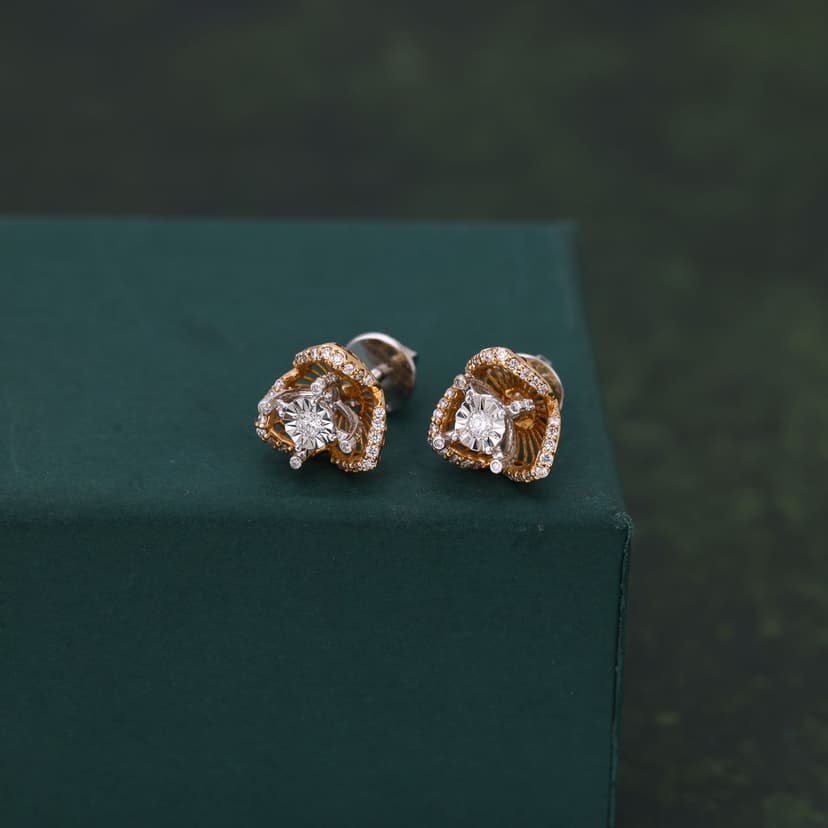 Asterique Real Diamond Earrings 14KT