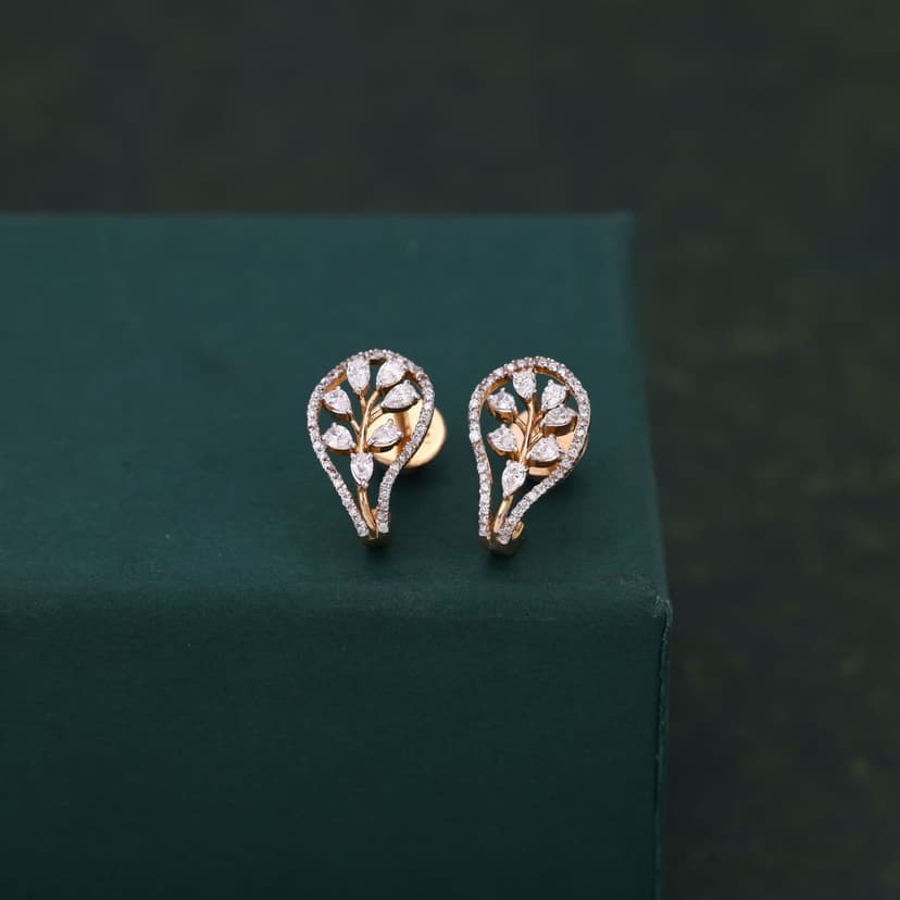 Elvaris Real Diamond Earrings 14KT