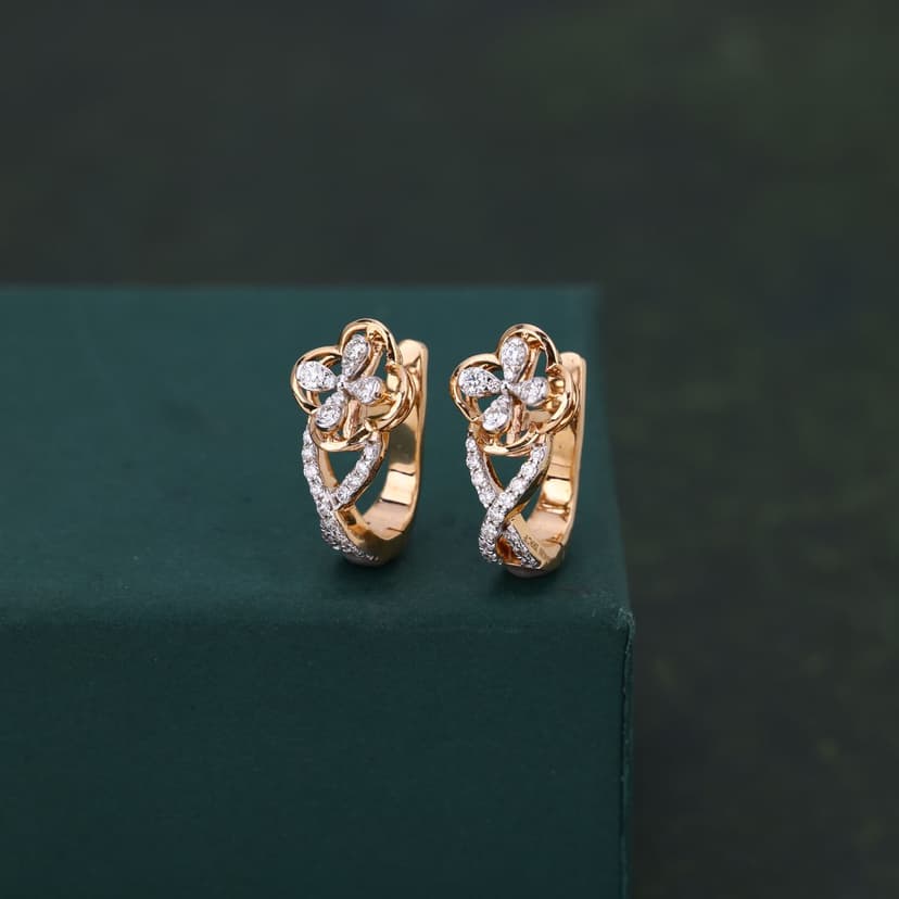 Quorielle Real Diamond Earrings 14KT