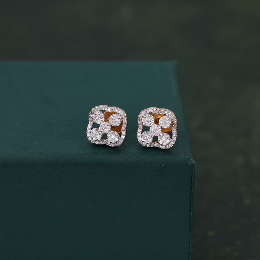 Eryndor Real Diamond Earrings 14KT