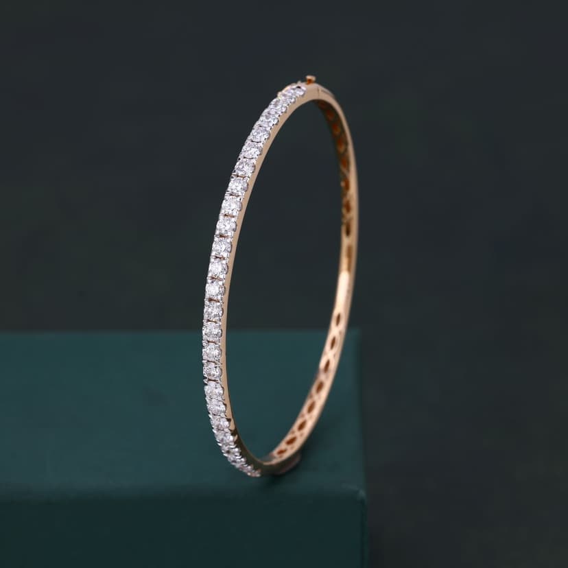 Aevyrix Real Diamond Kada 14KT