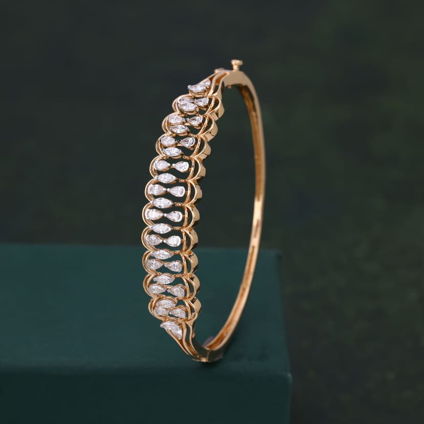 Xyrelith Real Diamond Kada 14KT