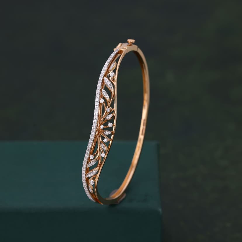 Sylvarique Real Diamond Kada 14KT