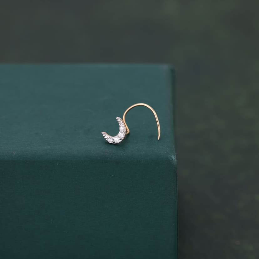 Celune Real Diamond Nose Pin 14KT